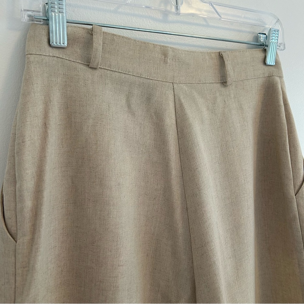 (SOLD) VINTAGE Linen Blend High-rise Bermuda Shorts Size 4 - Picture 7 of 14